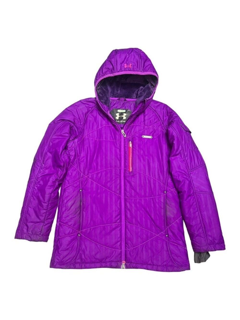 Under Armour Long Fleece-Lined Winter Puffer Parka Jacket - Womens Medium